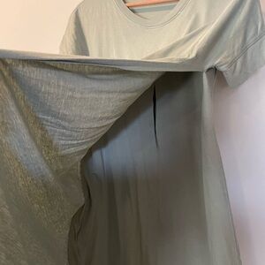 Boob Nursing Green T-Shirt Dress Maternity